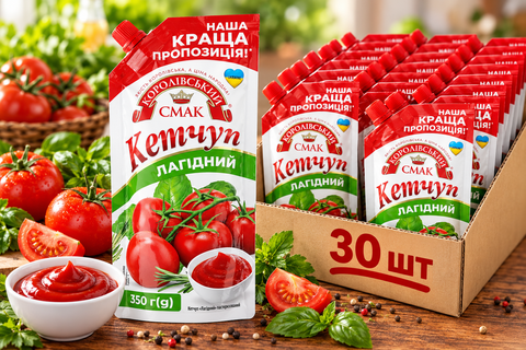 Кетчуп Лагідний ТМ Королівський Смак 350 г . 30шт НФ-00001208 фото