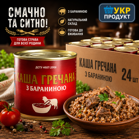 Каша гречана з бараниною ТМ Тінфудз 525 г НФ-00001140 фото