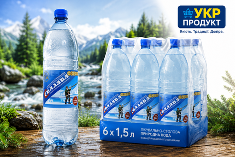 Вода ТМ Свалява з трембітою  газ 1,5 л  НФ-00001162 фото