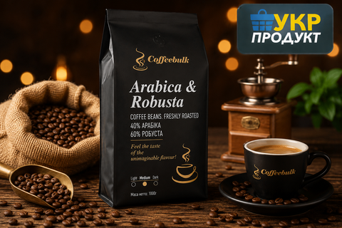 Кава ТМ КОФЕБАЛК зерно 1 кг ( а 40 % р 60%) НФ-00000360 фото