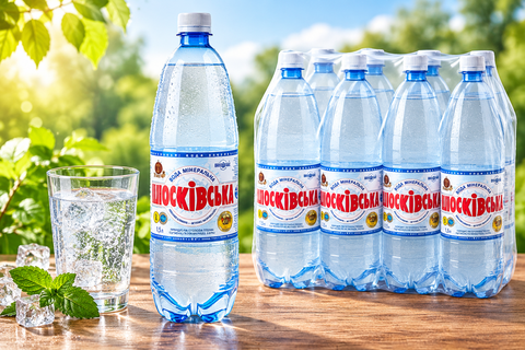 Вода мін газована ТМ ПЛОСКІВСЬКА 1,5л*6 шт НФ-00000990 фото