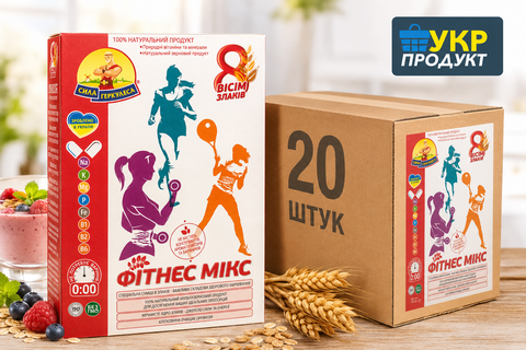 Пластівці ТМ"Сила Геркулеса"ФІТНЕС 8злаків.500гр/20шт НФ-00000913 фото