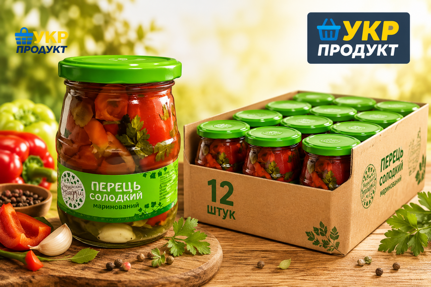 Перець солодкий маринований З бабусиної грядки 500 г НФ-00001210 фото Перець солодкий маринований З бабусиної грядки 500 г НФ-00001210 фото