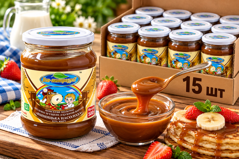 Молоко згущене ТМ Еко Молпродукт ВАРЕНЕ СКЛО 500 г*12 шт НФ-00000071 фото