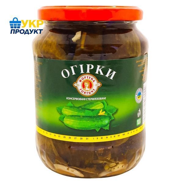 Огірки ТМ Фортуна 650 гр.г*6шт НФ-00000213 фото Огірки ТМ Фортуна 650 гр.г*6шт НФ-00000213 фото
