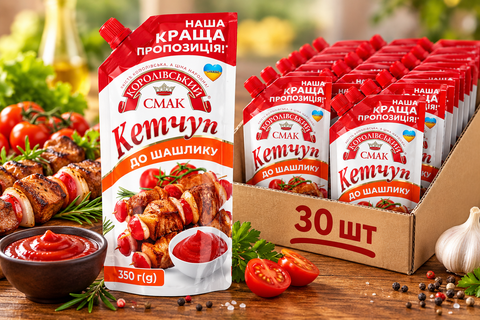 Кетчуп До шашлику ТМ Королівський Смак 350 гр.30 шт НФ-00001209 фото