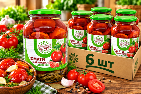 Томати мариновані ТМ З бабусиної грядки домашні  880 г  НФ-00001298 фото