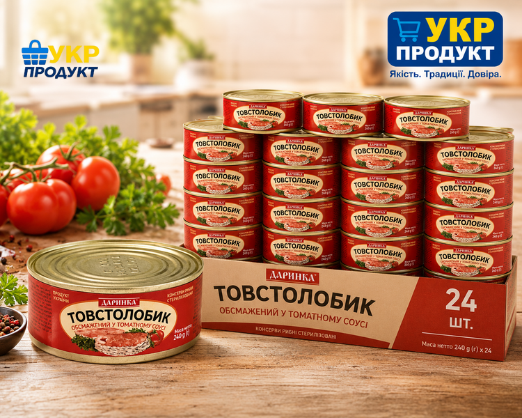 Товстолоб ТМ Даринка в томатному соусі 240 г НФ-00000027 фото Товстолоб ТМ Даринка в томатному соусі 240 г НФ-00000027 фото